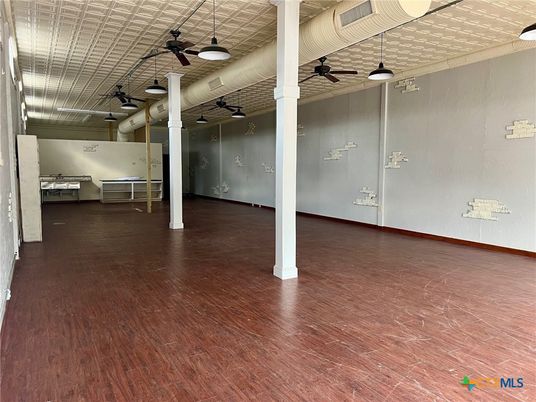 Empty room, Interior, Pendant Lights, Wood Texture Flooring