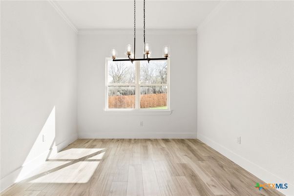 Chandelier, Empty room, Interior, Pendant Lights, Wood Texture Flooring
