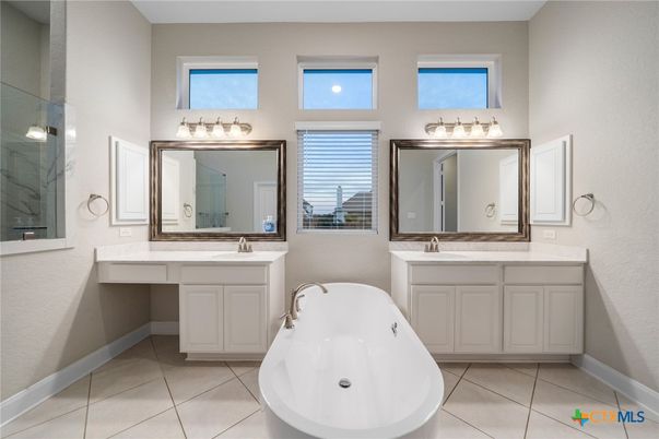 Bathroom, Dual Sink Vanities, Free Standing Baths, Interior