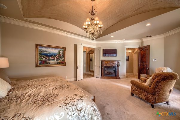 Bedroom, Chandelier, Interior, Recessed Lighting
