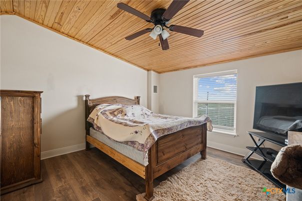Bedroom, Interior, Wooden Ceilings, Wood Texture Flooring