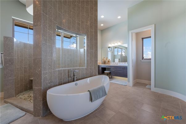 Bathroom, Free Standing Baths, Interior, Recessed Lighting
