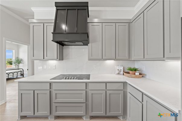 Interior, Kitchen, Marble Walls, Wood Texture Flooring