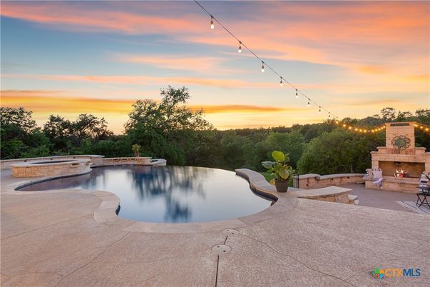 Exterior, Fireplace, Pool