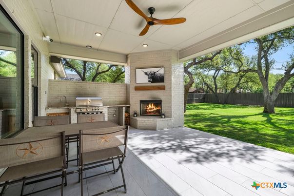 Backyard, Exterior, Fireplace