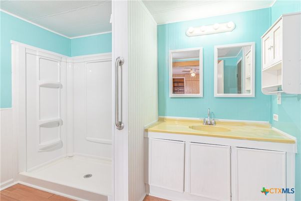 Bathroom, Interior, Wood Texture Flooring
