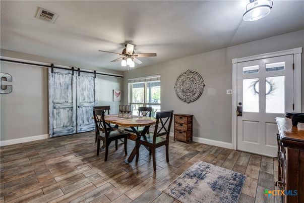 Dining room, Interior, Wood Texture Flooring