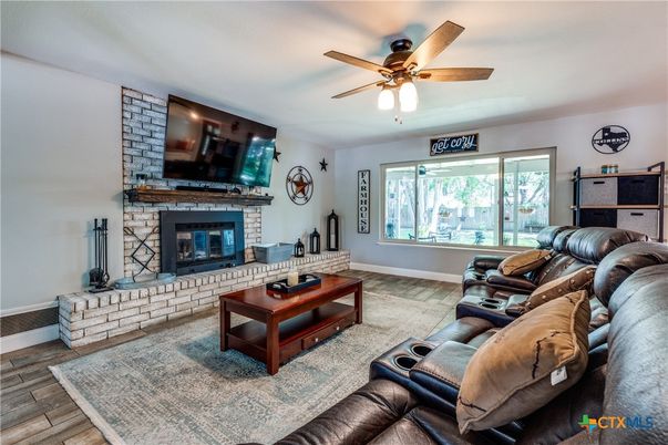 Home Theatre Room, Fireplace, Interior, Living room, Wood Texture Flooring
