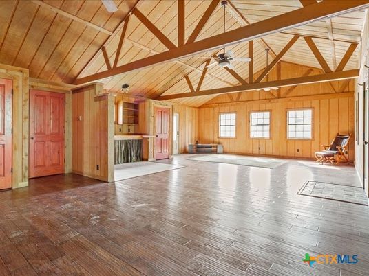 Empty room, Interior, Wooden Beams, Wooden Ceilings, Wood Texture Flooring, Wooden Walls
