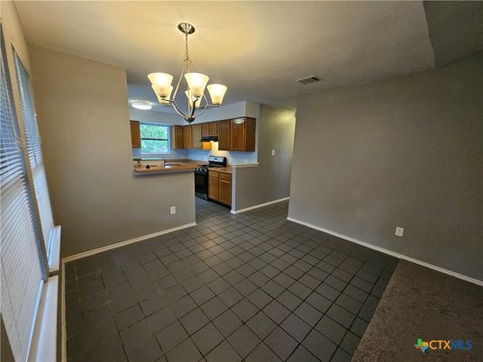 Chandelier, Empty room, Interior, Kitchen, Pendant Lights