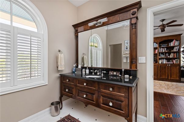 Bathroom, Dual Sink Vanities, Interior, Wood Texture Flooring