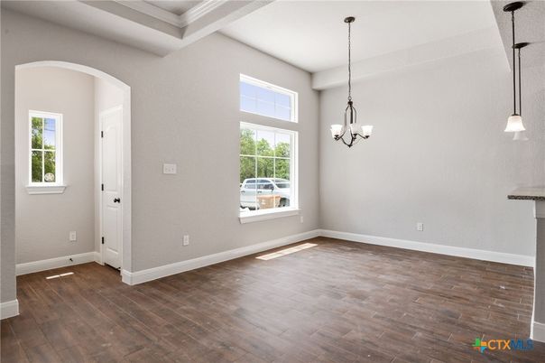 Chandelier, Empty room, Interior, Pendant Lights, Wood Texture Flooring