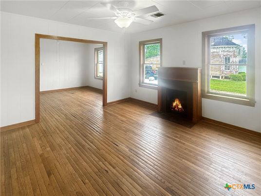 Empty room, Fireplace, Interior, Wood Texture Flooring