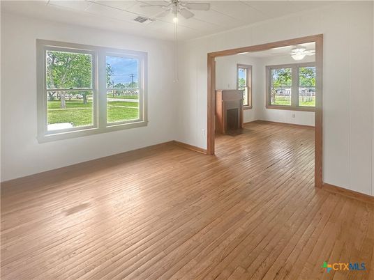 Empty room, Fireplace, Interior, Wood Texture Flooring
