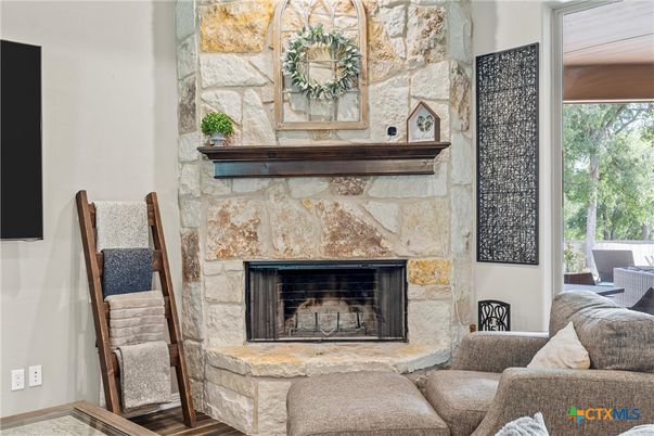 Fireplace, Interior, Living room, Stone Walls
