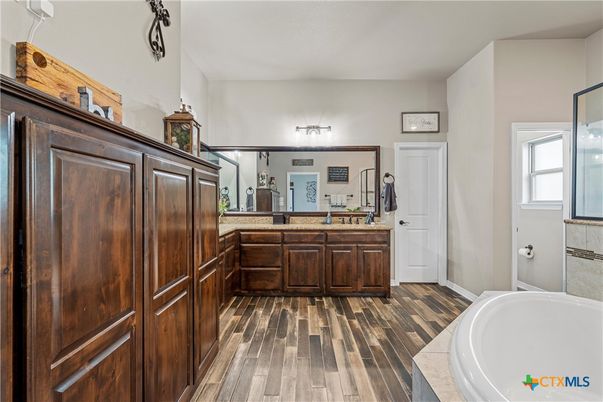 Bathroom, Interior, Wood Texture Flooring