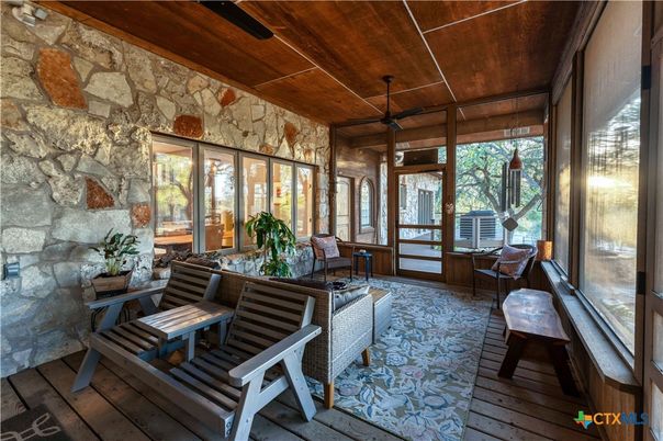 Interior, Stone Walls, Wooden Ceilings