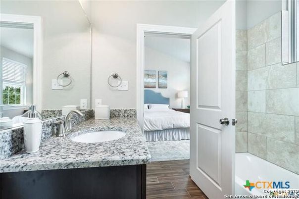 Bathroom, Bedroom, Dual Sink Vanities, Interior, Wood Texture Flooring