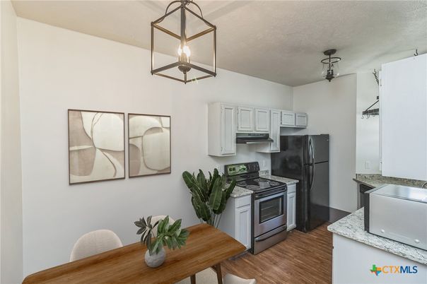Interior, Kitchen, Pendant Lights, Wood Texture Flooring