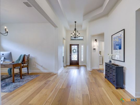 Chandelier, Home Office, Interior, Pendant Lights, Wood Texture Flooring
