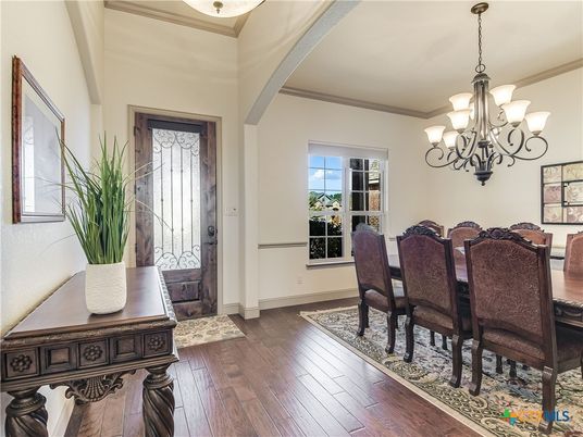 Chandelier, Dining room, Interior, Wood Texture Flooring