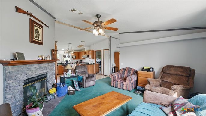 Fireplace, Interior, Kitchen, Living room