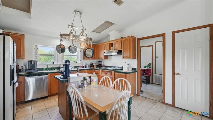Interior, Kitchen, Stainless Steel Appliances, Tile Countertops