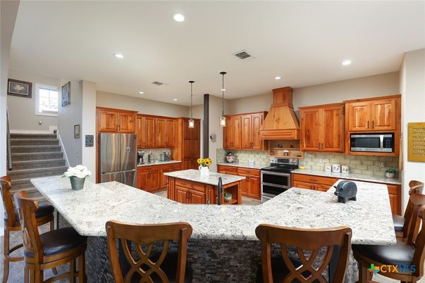 Interior, Kitchen, Pendant Lights, Recessed Lighting, Stainless Steel Appliances