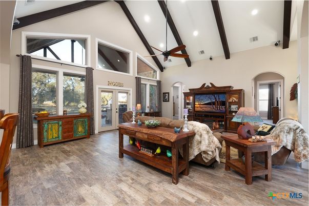 Interior, Recessed Lighting, Wooden Beams, Wood Texture Flooring