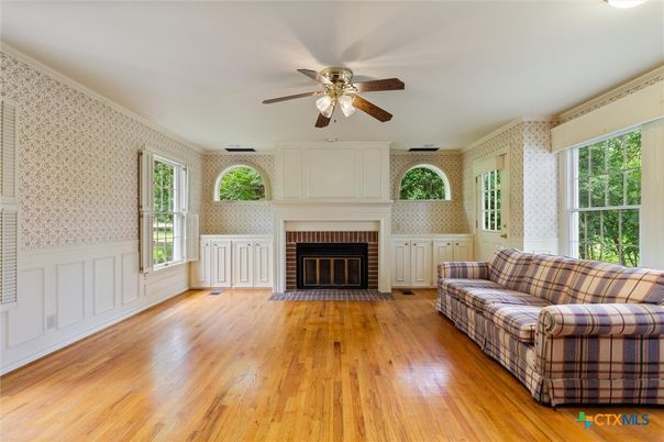 Fireplace, Interior, Wood Texture Flooring