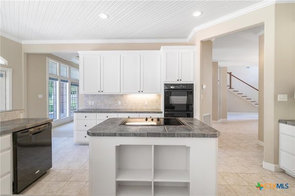 Interior, Kitchen, Recessed Lighting, Tile Countertops
