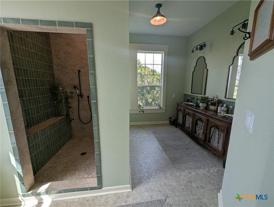 Bathroom, Dual Sink Vanities, Glass Shower, Interior