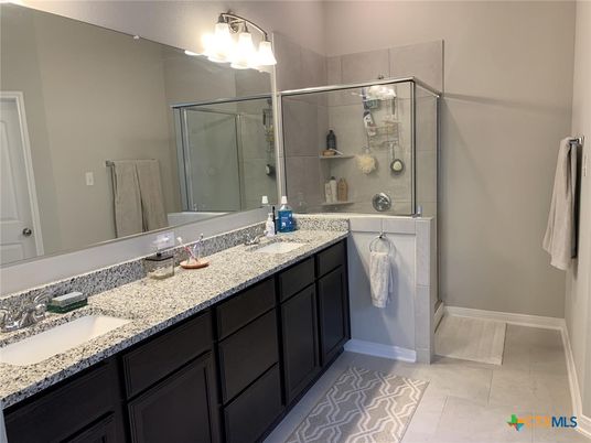 Bathroom, Dual Sink Vanities, Glass Shower, Interior