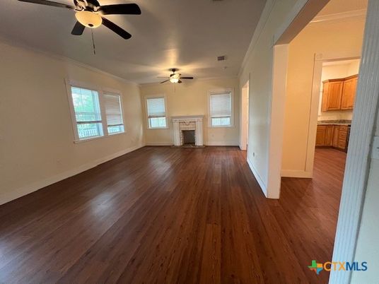 Empty room, Fireplace, Interior, Wood Texture Flooring