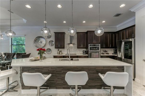 Interior, Kitchen, Pendant Lights, Recessed Lighting, Stainless Steel Appliances