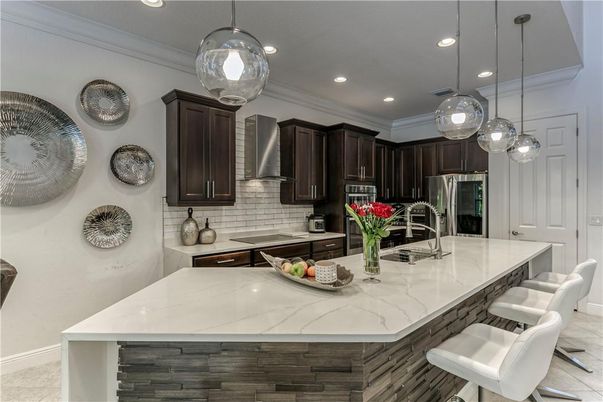 Interior, Kitchen, Pendant Lights, Recessed Lighting, Stainless Steel Appliances