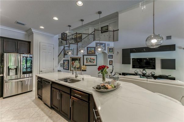 Interior, Kitchen, Pendant Lights, Recessed Lighting, Stainless Steel Appliances