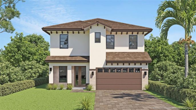 Attached, Exterior, Facade, Modern