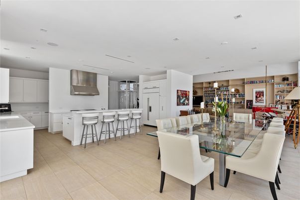 Dining room, Interior, Kitchen, Pendant Lights, Recessed Lighting, Stainless Steel Appliances