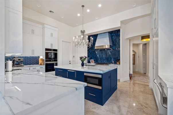 Chandelier, Interior, Kitchen, Pendant Lights, Recessed Lighting, Stainless Steel Appliances