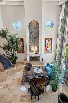 Fireplace, Interior, Living room, Piano