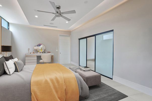 Bedroom, Interior, Recessed Lighting