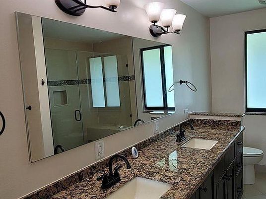 Bathroom, Dual Sink Vanities, Glass Shower, Interior