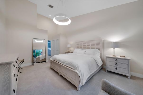 Bedroom, Interior, Pendant Lights, Recessed Lighting