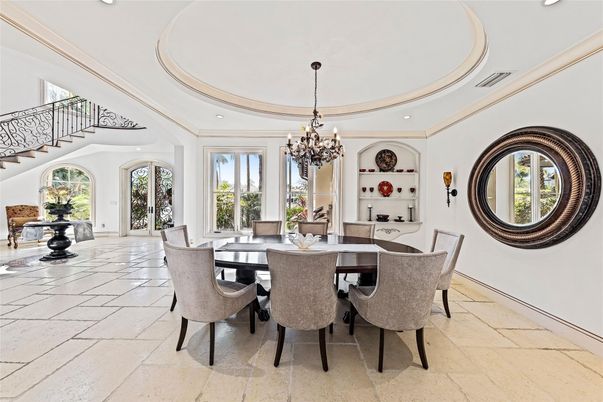 Chandelier, Dining room, Interior, Recessed Lighting