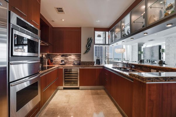 Interior, Kitchen, Recessed Lighting, Stainless Steel Appliances