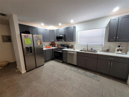 Interior, Kitchen, Recessed Lighting, Stainless Steel Appliances
