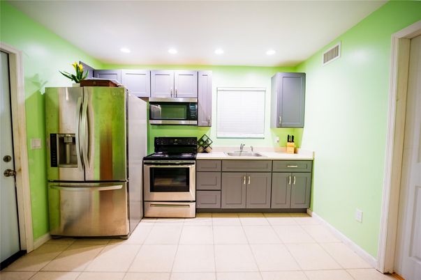 Interior, Kitchen, Recessed Lighting, Stainless Steel Appliances