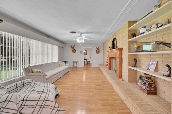 Fireplace, Interior, Living room, Stone Walls, Wood Texture Flooring