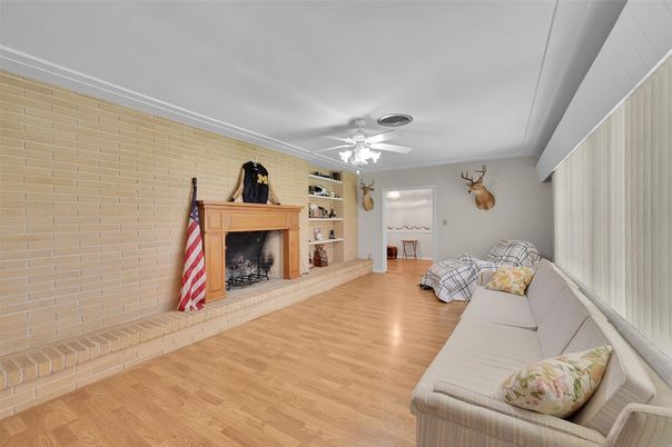 Fireplace, Interior, Stone Walls, Wood Texture Flooring